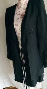 Christie Of Ca 8 Vintage Black Double Layer Blazer